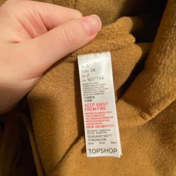 Topshop Wool Coat Jacket - Picture 6 of 7